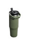 The Iceflow Flip Straw Thermos Cup with Straw 0.89 Lt Flask Khaki - 2