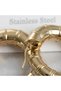 Women's Earrings 316L Steel Gold Color Bamboo Model Hoop Jewelry Accessory - 3