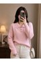 Polo Collar Buttoned Knitwear Oversize Women's Sweater - 3