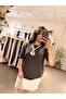 Fular Detaylı Oversize Basic Tişört