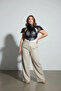 Plus Size Black Women's Leather Belt Corset Style Staple Detailed Body Accessory - 4