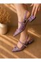 Amore Pink Ethnic Patterned 3 cm Heel Sandals