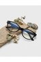 Karlo Black Retro Unisex Black Oval Cat Model Women's Men's Blue Light Protection Glasses - 6