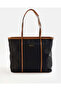 Women Black and Taupe Tote Bag