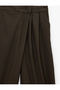 Pleated High Waist Wide Leg Striped Baggy Fabric Trousers with Pocket Waist Detail - 7