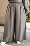 6344 - Stylish and Comfortable Viva Casual Women's Cap Tunic Trousers 3-Piece Set with Waist Tie Detail - 7