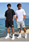 2-Pack Ny Printed Shorts for Men (Black-Grey) Summer Shorts Comfortable and Anti-Sweat