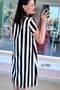 V-Neck Viscose Dress 6Y286 - 3