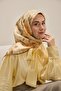 Twill Silk Scarf Flower Dream Pastel Yellow 90X90