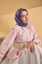 Twill Silk Scarf Minimal Pattern Purple 90X90 - 5