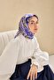 Twill Silk Scarf Art Pattern Purple 90X90