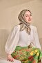 Twill Silk Scarf Chain Cream