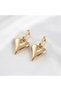 Voluminous Heart Design Gold Color 316L Steel Women's Earrings - 2