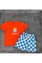 Girls and Boys Ice Cream Themed Summer Cotton T-Shirt Shorts Set 2-8 Years - 4