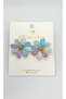 Luna Blue Lilac Straw Flower Earrings - 2
