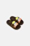 Kids Boy Graphic Print Slip On Slides, Brown - 4
