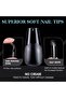 Gelike Ec Soft Gel Full Cover Nail Tips Kit, Clear Medium Coffin Jelly Tips, 11 Sizes - 550 Pieces