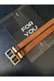 Square Buckle Bridged Women's Belt, Pants Belt, Jacket Belt, Dress Belt - 3