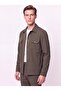Comfort Fit Side Pockets Flexible Cotton Snap Fasteners Khaki Shirt Jacket C 736 - 2