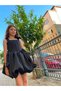 Girl's Black Balloon Skirt Birthday Evening Dress - 6