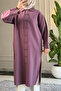 6596 - Comfortable and Stylish Zippered Soft Modal Fabric Long Women's Tunic - 7