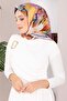 Vintage Rose Patterned Scarf Series Tan - 2