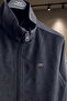 Smoked Suede Detailed Tracksuit Set with Stand Collar, Standard Fit, Zippered Pockets, Men's Top and Bottom Set - 3