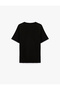 تيشيرت قطني مطبوع بأكمام قصيرة وياقة دائرية، بقصة عادية - 6