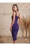 Square Neck Knitwear Midi Dress - 2