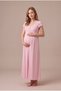 Women's Powder Lace Flounce Sleeves Special Design New Season Maternity Dressing Gown Nightgown Set - 2