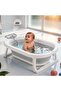 Tubby Foldable Baby Bath Tub for 0-5 Years | Portable Infant Bathtub with Temp Meter - (GREY)