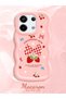 Redmi Note 13 Pro 5g Compatible Case Camera Protector Pink Silicone Couple Phone Case Strawberry Pattern - 2