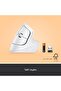 ماوس ليفت فيرتيكال إرجونوميك، لاسلكي، يعمل بتقنية البلوتوث أو مستقبل USB من نوع Logi Bolt، نقرات هادئة، 4 أزرار، متوافق مع أنظمة ويندوز/ماك/آيباد، للكمبيوتر المحمول والكمبيوتر الشخصي - لون أبيض فاتح - 5