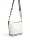 White - Women's Shoulder Bag with Gray Logo Sp1284 - 3
