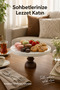 Porcelain Presentation Plate with Wooden Legs, Cake Stand, Presentation Plate, Cake Dish Tray 24 cm - 5