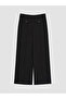 Black Regular Fit Wide Leg Women's Trousers - 7