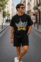 New York City Printed Crew Neck Casual Unisex Oversize T-Shirt - Cotton Casual T-Shirt