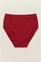 Women's 10 Pieces Red High Waist Plus Size Cotton Elastic Waist Mommy Panties Underwear - 5