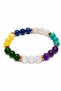 Pisces Zodiac Natural Stone Bracelet 8 mm Sphere Cut |   Amethyst, Moonstone, Apatite, Jade, Turquoise, Calcite, Quartz Zodiac Bracelet - 3