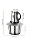 5-in-1 immersive handheld blender, equipped with 800ml mixing cup, 600ml chopper, stainless steel intelligent blade, along with egg beater, potato grinder, food chopper/processor - 2