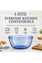 1.5 Quart Mixing Bowl Coastal Blue Glass Bowl for Baking, Mixing, Food Prep & Serving, Microwave, Oven and Freezer Made in USA, - 3