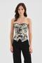Women's Corset with Covered Bust and Underwire, Jacquard Fabric Detailed Design