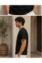 Men's short sleeve crew neck t-shirt with stripe detail - solid color 4224 - 3