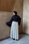Black Polka Dot Belted Ceinture Skirt