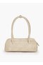Solid Shoulder Bag with Zip Closure - 4