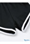 Women's Summer Slim Fit Gray and Black Kitty Printed Single Elastic Ribbed Combed Cotton Mini Shorts - 3