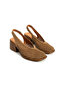 Fallon Genuine Leather Thick Heeled Women's Shoes Sandals - 6
