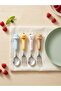 Ultra Luxurious 4-Piece Cute Character Stainless Steel Children's Fork and Spoon Set - 8