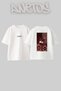 Fatimah Heart Rug Design Back Printed Cotton White Oversize T-Shirt