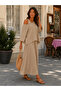 Timeless Elegance - Women's Off-The-Shoulder Loose Blouse and Strap Dress Two-Piece Set - 4